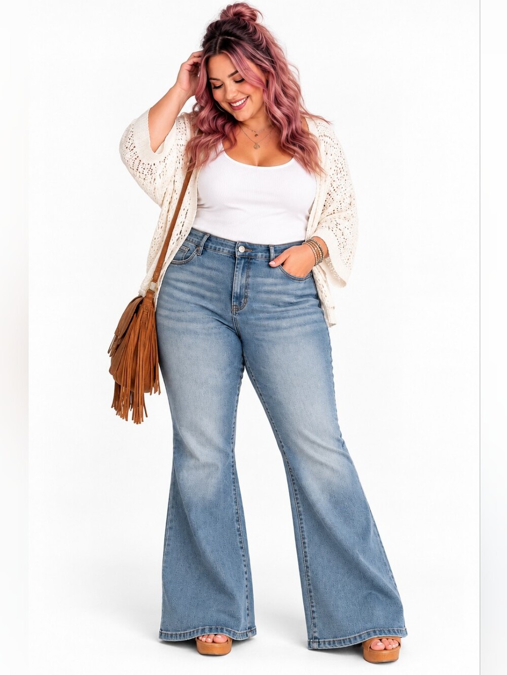 Jessica Simpson Daisy Flare Jeans Women’s 22W Plus Size Light Wash NWT